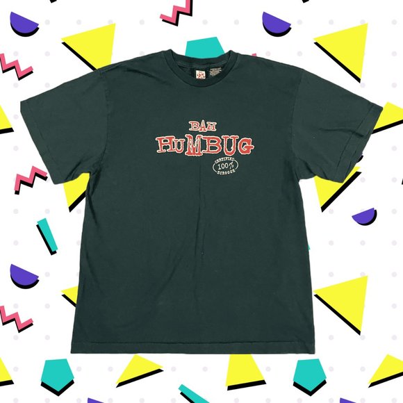 Men's Vintage Dec.25 Bah Humbug Tee Size XL - Picture 1 of 2